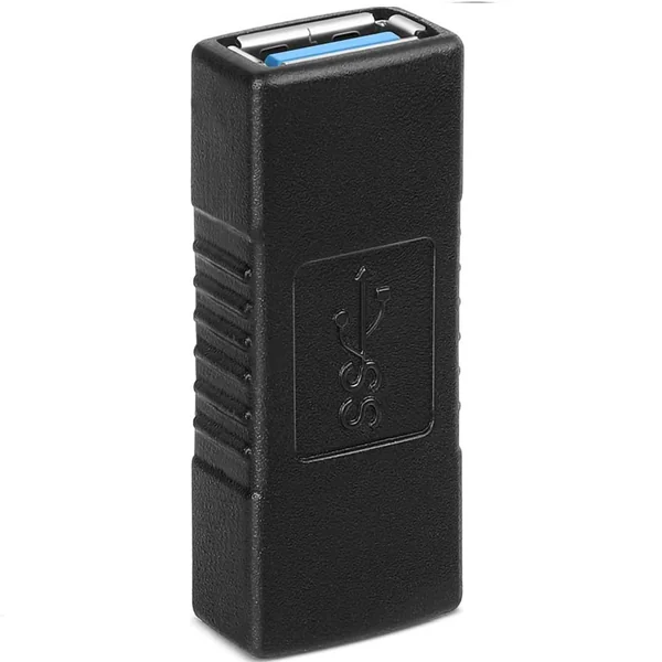 Adaptador empalme usb 3.0 tipo A hembra Negro