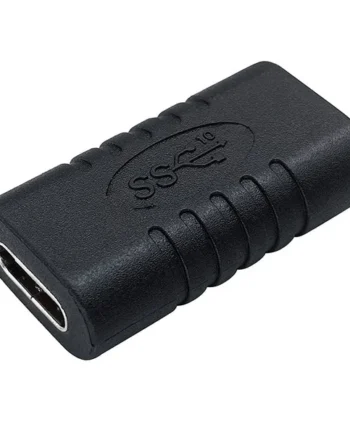 Adaptador empalme USB-C hembra Negro