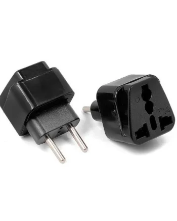 Adaptador Enchufe de UK-US-AU-Asia a Enchufe Europeo Negro