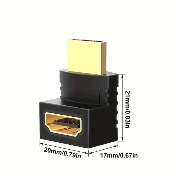 Adaptador HDMI acodado 270 grados Negro