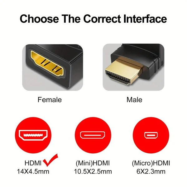 Adaptador HDMI acodado 270 grados Negro