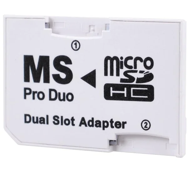 Adaptador micro SD a memory stick pro duo dual Blanco