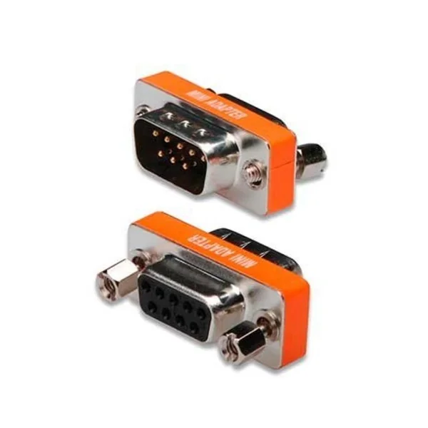 Adaptador Null-Modem DB9 macho-hembra Gris