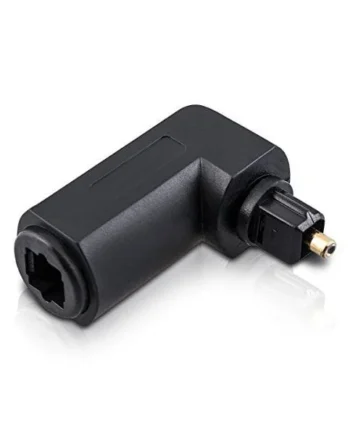 Adaptador optical tosLink acodado Negro