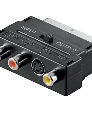 Adaptador SCART AV conmutable Negro