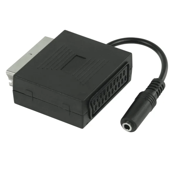 Adaptador SCART con jack audio estereo Negro