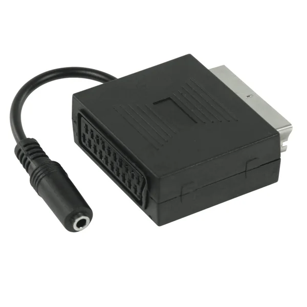 Adaptador SCART con jack audio estereo Negro