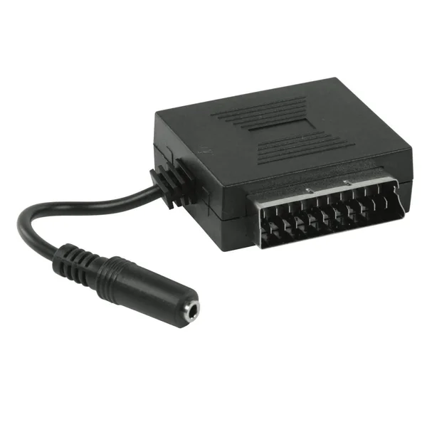 Adaptador SCART con jack audio estereo Negro