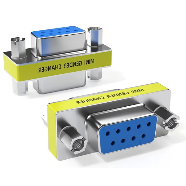 Adaptador serie RS232 DB9 hembra-hembra Gris
