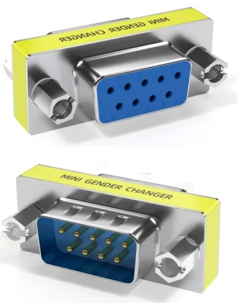 Adaptador serie RS232 DB9 macho-hembra Gris