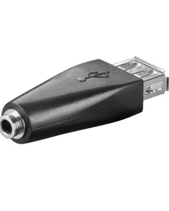 Adaptador usb hembra a jack hembra Negro