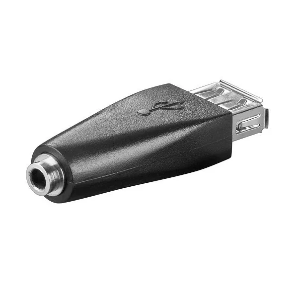Adaptador usb hembra a jack hembra Negro