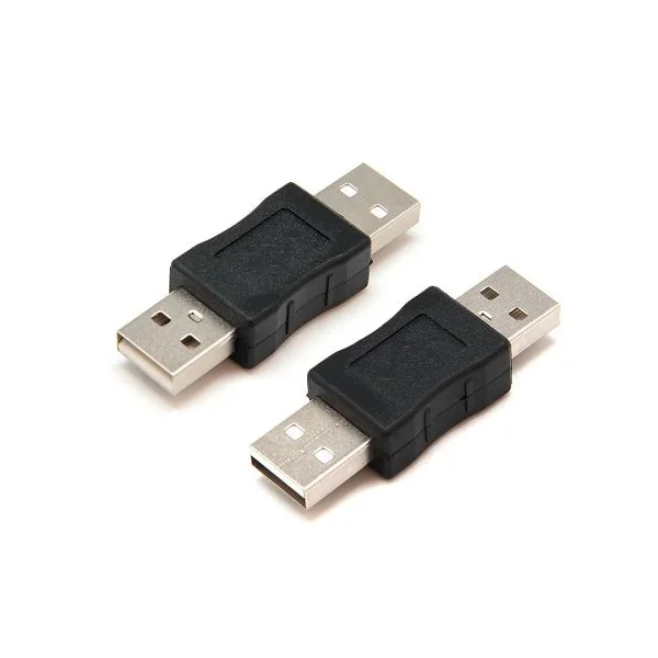 Adaptador USB Macho a USB macho Negro