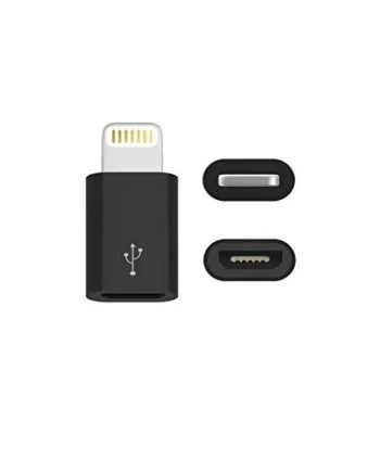 Adaptador USB Micro B a Lightning Negro