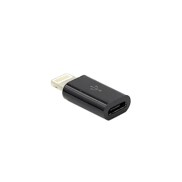 Adaptador USB Micro B a Lightning Negro