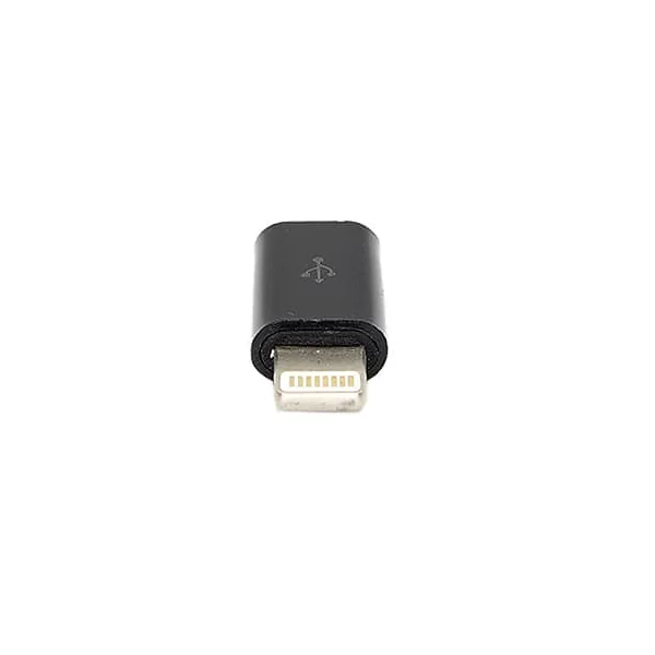 Adaptador USB Micro B a Lightning Negro
