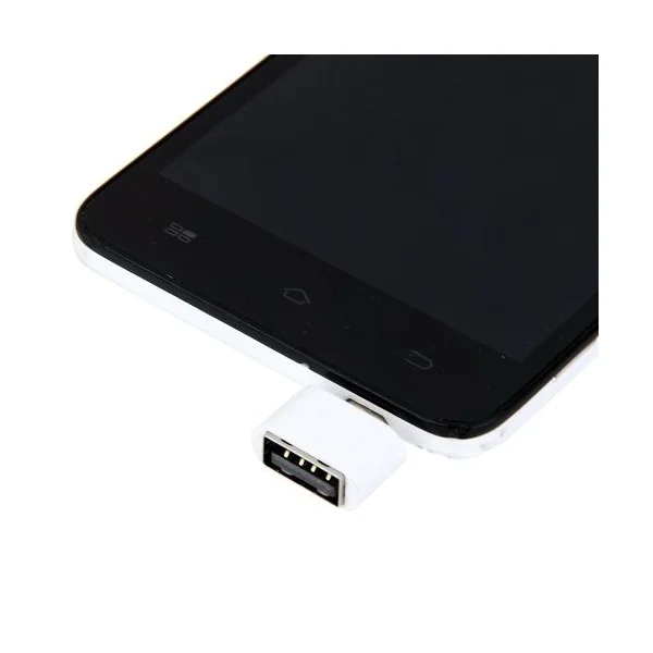 Adaptador USB tipo A hembra a micro USB macho Blanco