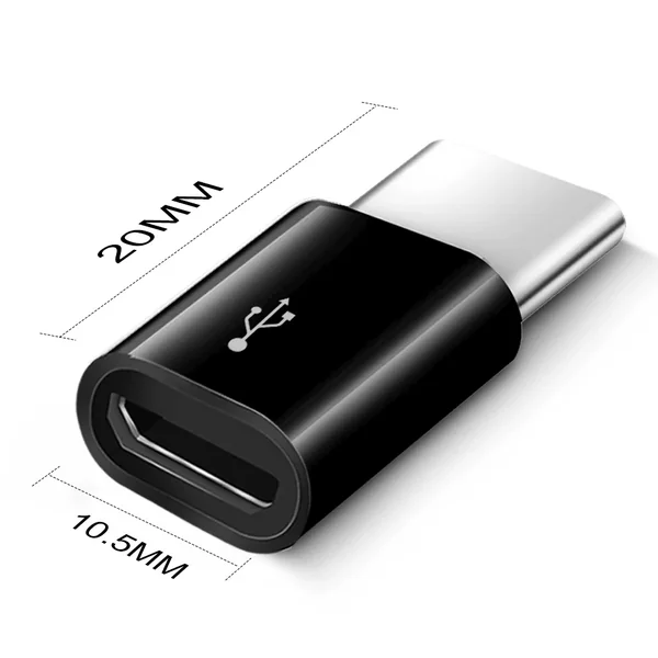 Adaptador USB tipo C 3.1 macho a Micro USB hembra Negro