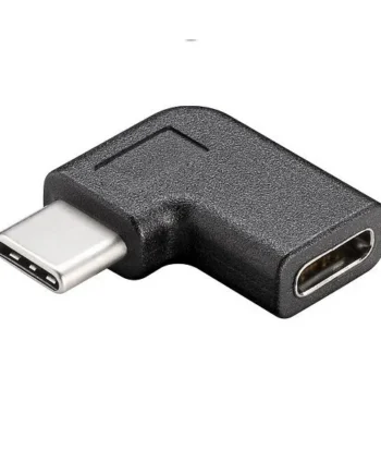 Adaptador USB-C acodado derecha 90 grados Negro