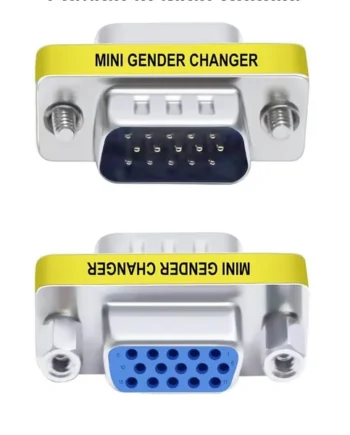 Adaptador VGA 15 pines hembra - macho Gris