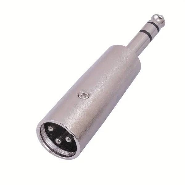 Adaptador XLR estereo 3 pin macho - jack 6.35 macho Gris