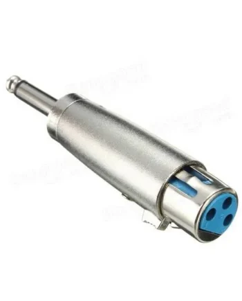 Adaptador XLR mono 3 pin hembra a jack 6.35 macho Gris