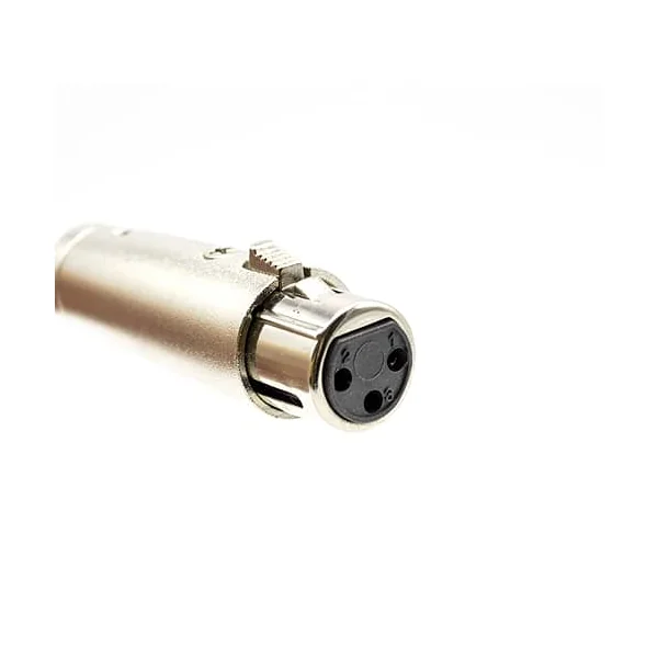 Adaptador XLR mono 3 pin hembra a jack 6.35 macho Gris