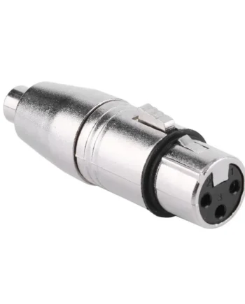 Adaptador XLR mono 3 pin hembra - rca hembra Gris