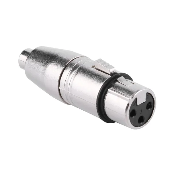 Adaptador XLR mono 3 pin hembra - rca hembra Gris