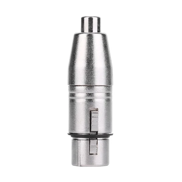 Adaptador XLR mono 3 pin hembra - rca hembra Gris