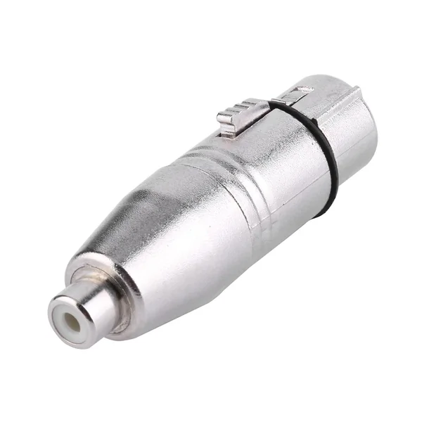 Adaptador XLR mono 3 pin hembra - rca hembra Gris