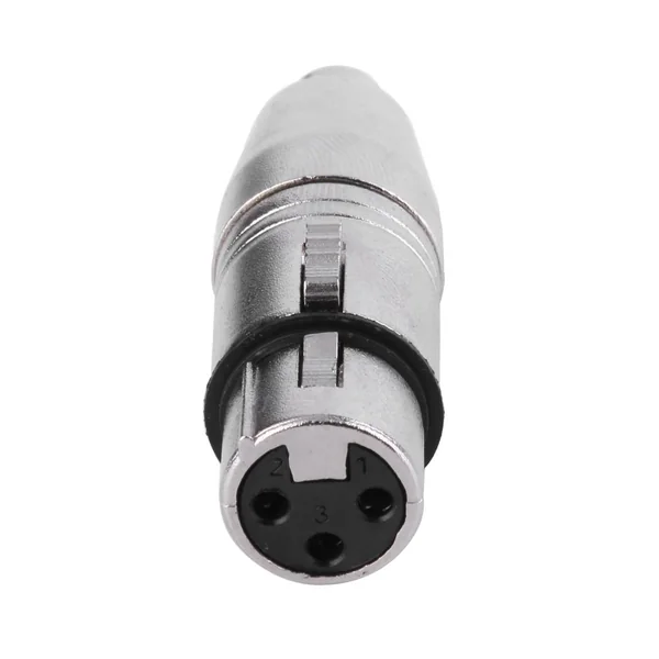Adaptador XLR mono 3 pin hembra - rca hembra Gris