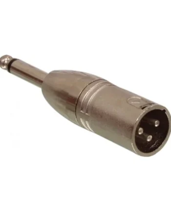 Adaptador XLR mono 3 pin macho - jack 6.35 macho Gris