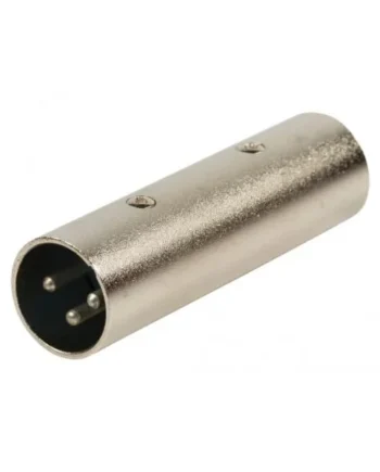 Adaptador XLR mono 3 pin macho-macho Gris