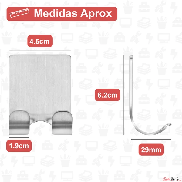 Adhesivo para afeitadora ducha pack 2uds Plateado