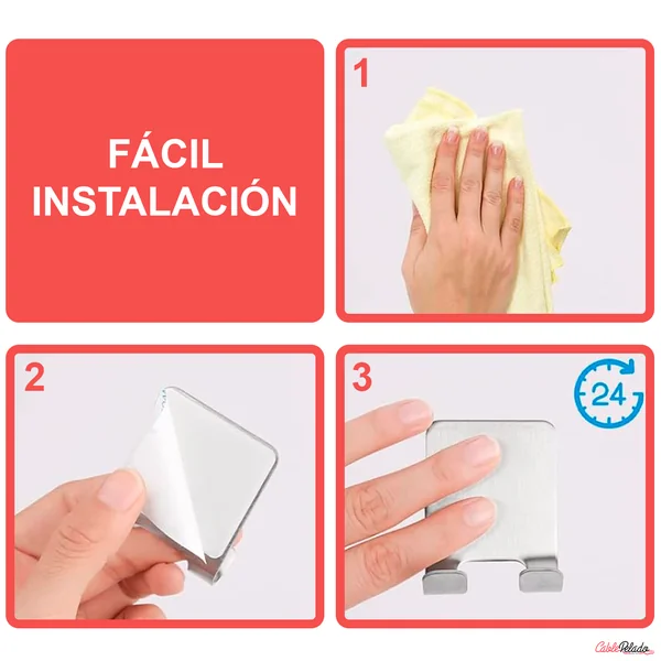 Adhesivo para afeitadora ducha pack 2uds Plateado