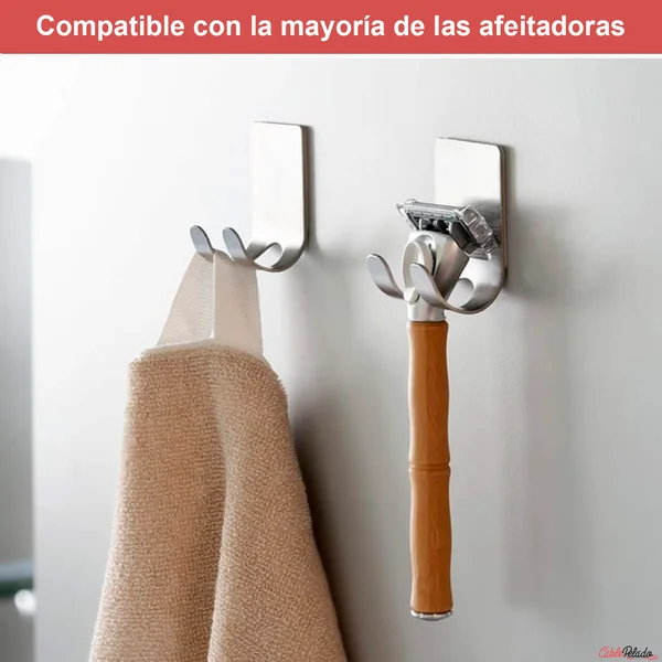 Adhesivo para afeitadora ducha pack 2uds Plateado