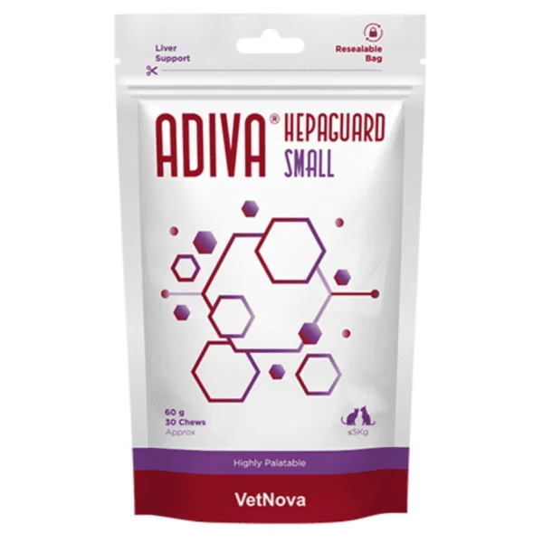 Adiva Hepaguard Chews perros gatos 30 chews