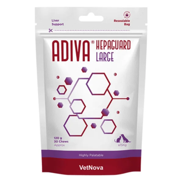 Adiva Hepaguard Chews perros gatos 30 chews