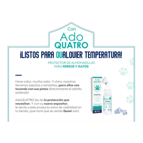 ADO QUATRO Protector almohadillas perros gatos 60 ML