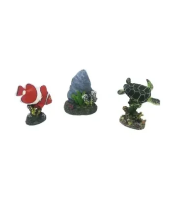 Adorno Acuario Kit Tropical 3Udes 8,5X6,5X10,5 cm