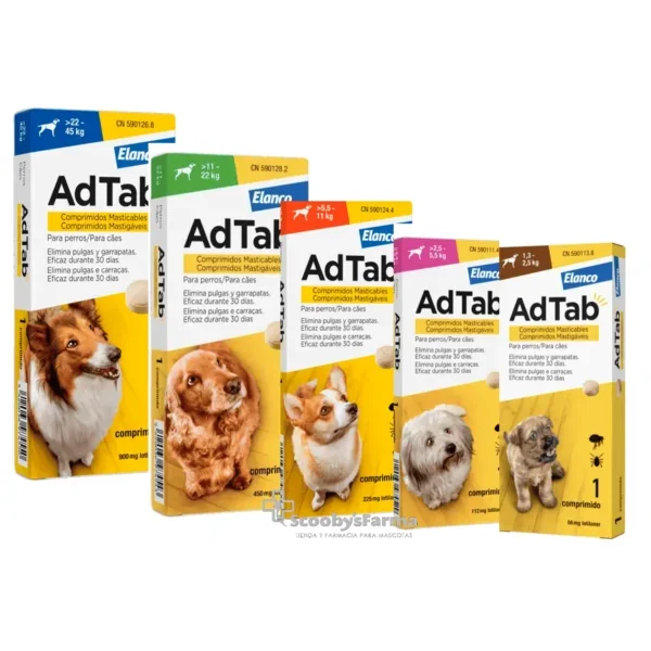 AdTab Perros pulgas garrapatas comprimidos