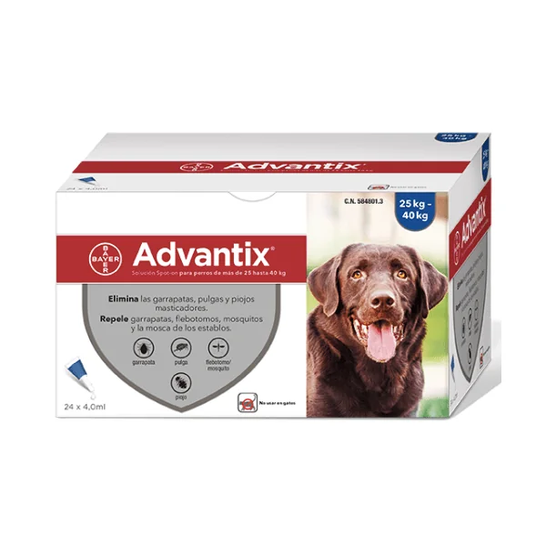 Advantix Perros pipetas antiparasitarias más de 25 kg