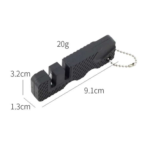 Afilador de cuchillo portatil 4 en 1 Negro
