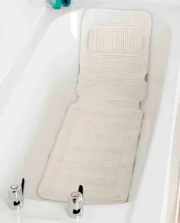 Alfombra Antideslizante Bañera con Respaldo Acolchado