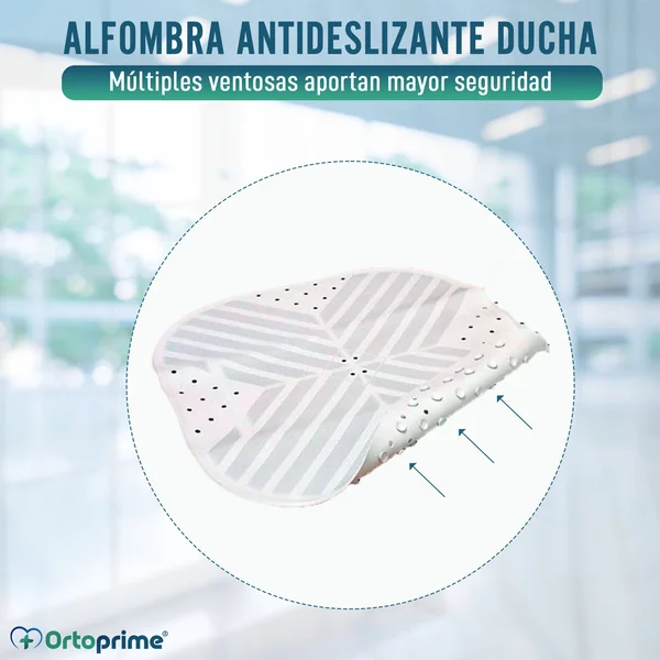 Alfombra Antideslizante Ducha Adaptable con Ventosas