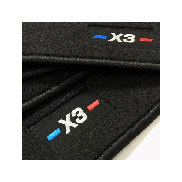 Alfombrillas BMW X3 F25 (2010 - 2017) a medida logo