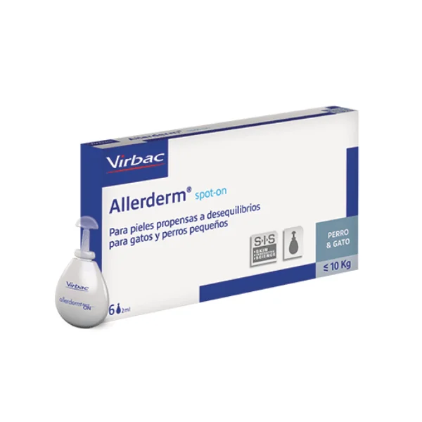 ALLERDERM Spot on 6 Pipetas 2 ml perros pequeños y gatos