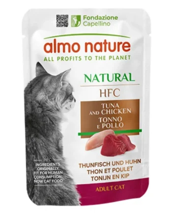 Almo Nature Cat Hfc Pouche 55 g Pollo y Atún