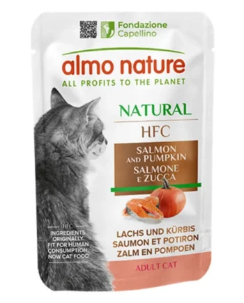 Almo Nature Cat Hfc Pouche 55 g Salmón y Calabaza